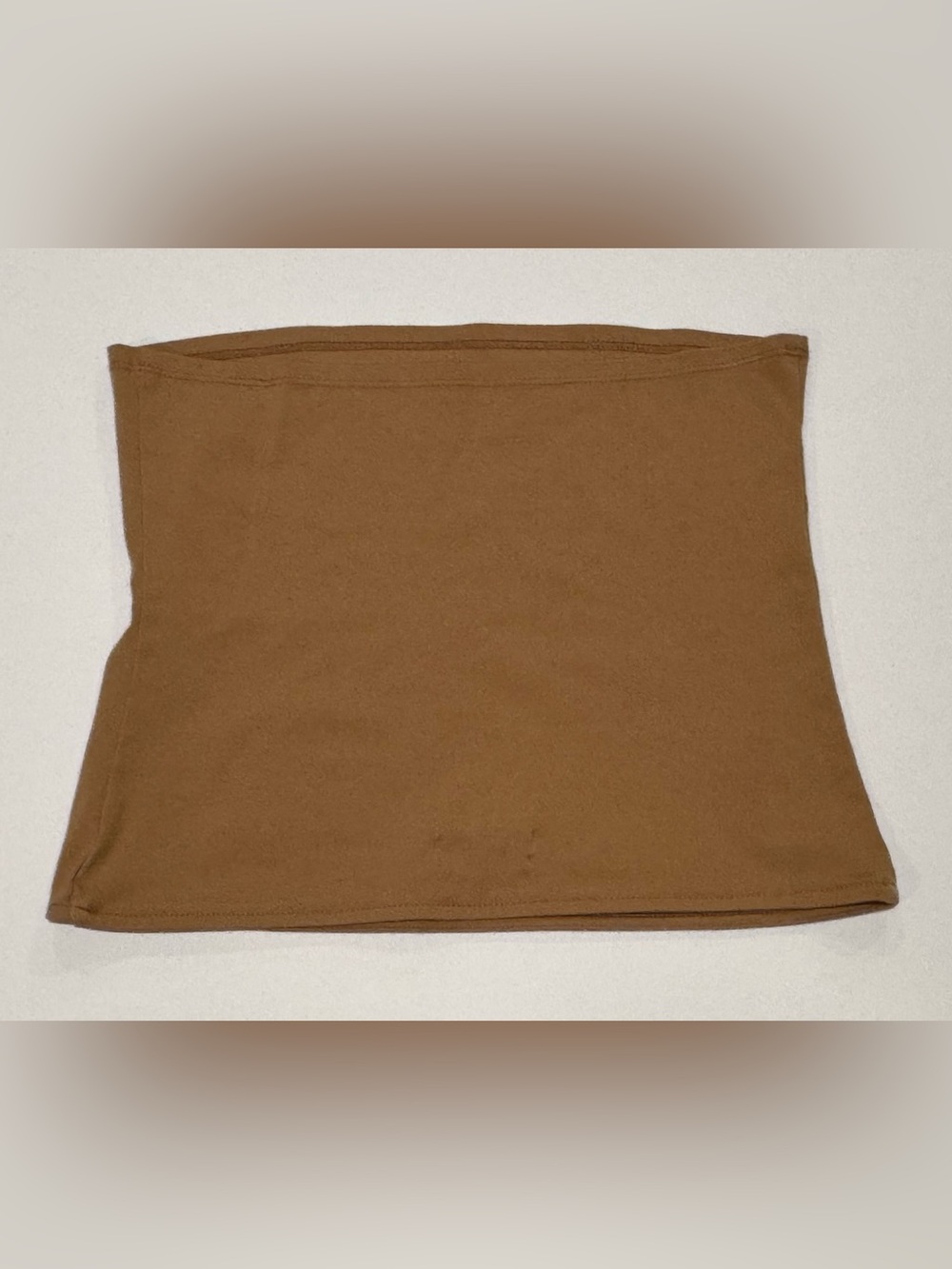 Open Edit Camel Brown Tube Top Size Small Minimalist Strapless Stretch - Picture 3 of 10
